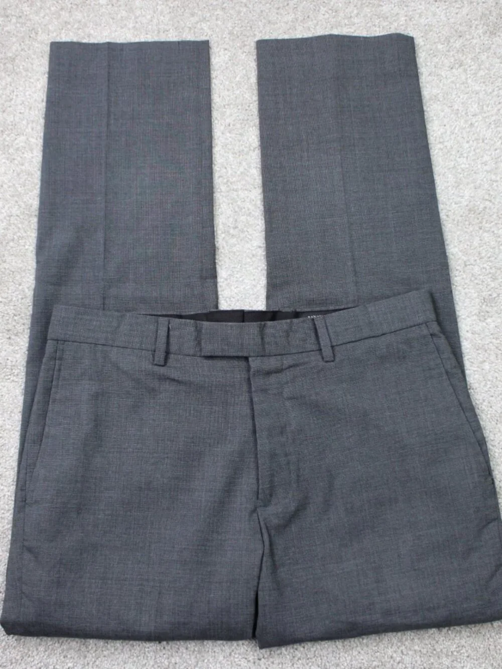 Banana Republic Pants Men 32x32 Charcoal Gray Marzotto Wool Slim Fit Performance